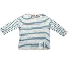 J.‎ Jill Striped Knit Top XS Linen Blend Beachy Coastal Grandma Nautical Chic